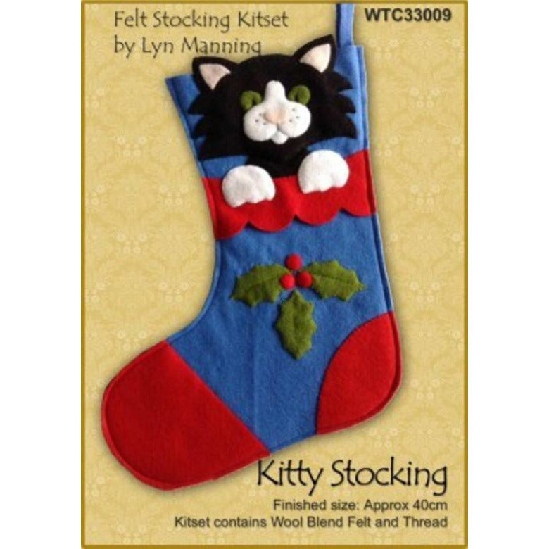 Kitten Felt Stocking Kit - All Things EFFY
