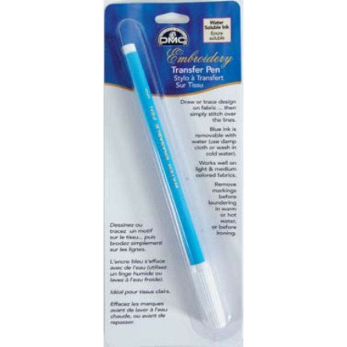 DMC Blue Water Soluble Transfer Pen - Punch Needle Supplies NZ
