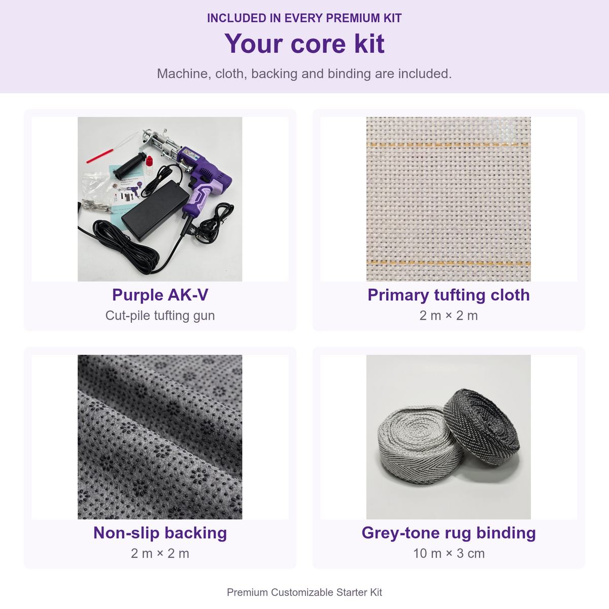 Premium Customizable Rug Tufting Starter Kit – Complete Studio Set