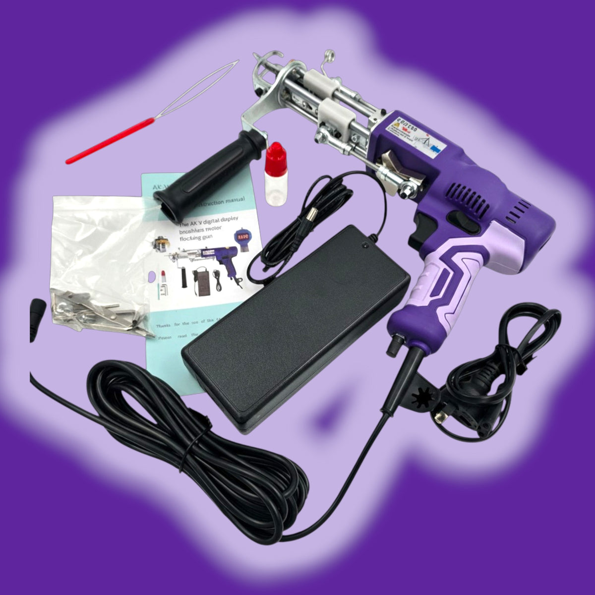 New PURPLE AK-V Cut Pile Tufting Gun