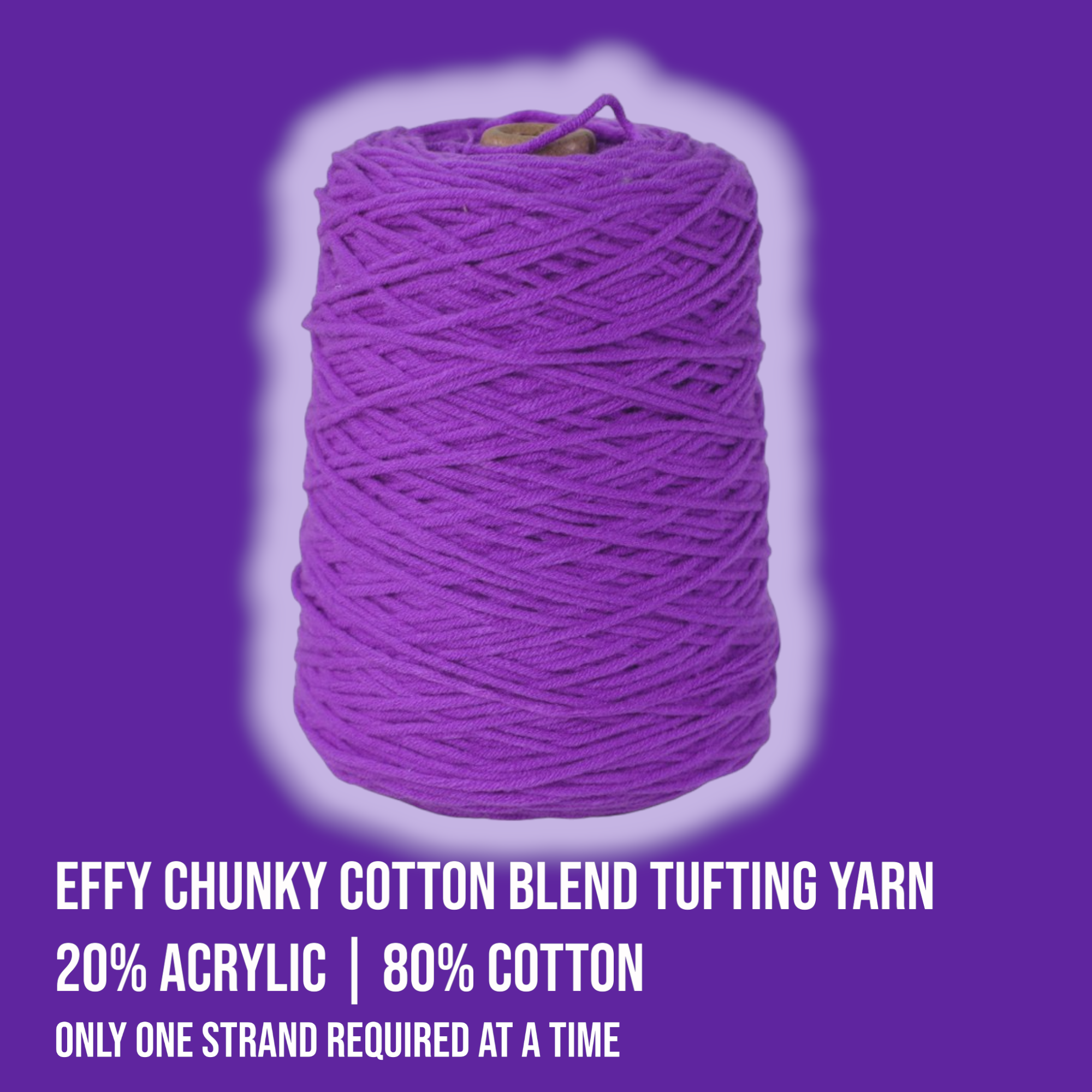 EFFY Acrylic & Cotton Blend Yarn 200gm Cones | Pre- Order Ships approx. Jan 5 2026