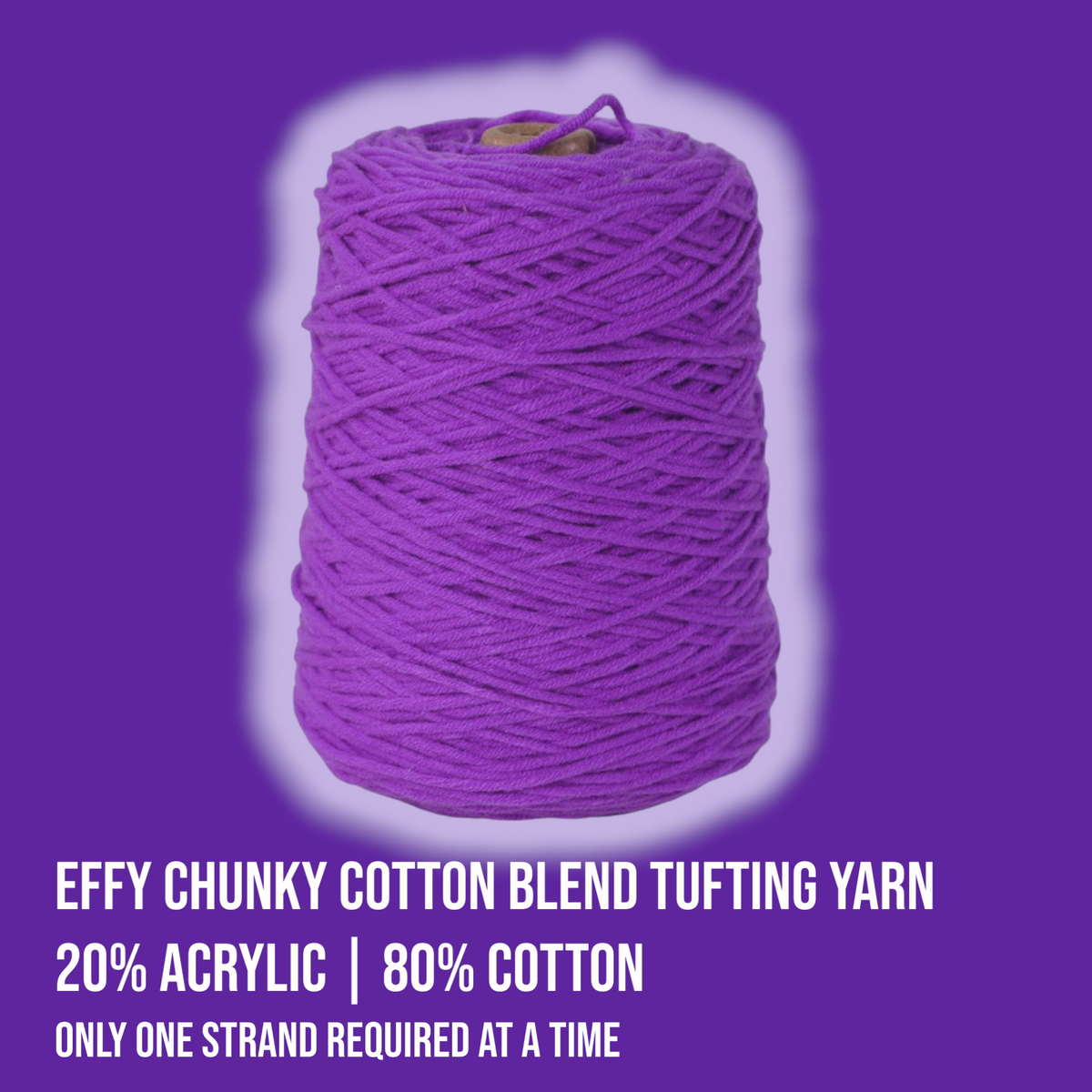 EFFY Acrylic & Cotton Blend Yarn 200gm Cones | Pre- Order Ships approx. Jan 5 2026