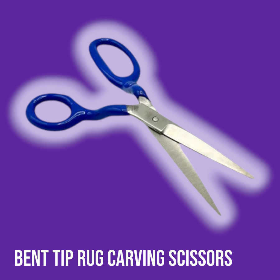 Bent Tip Rug Carving Scissors