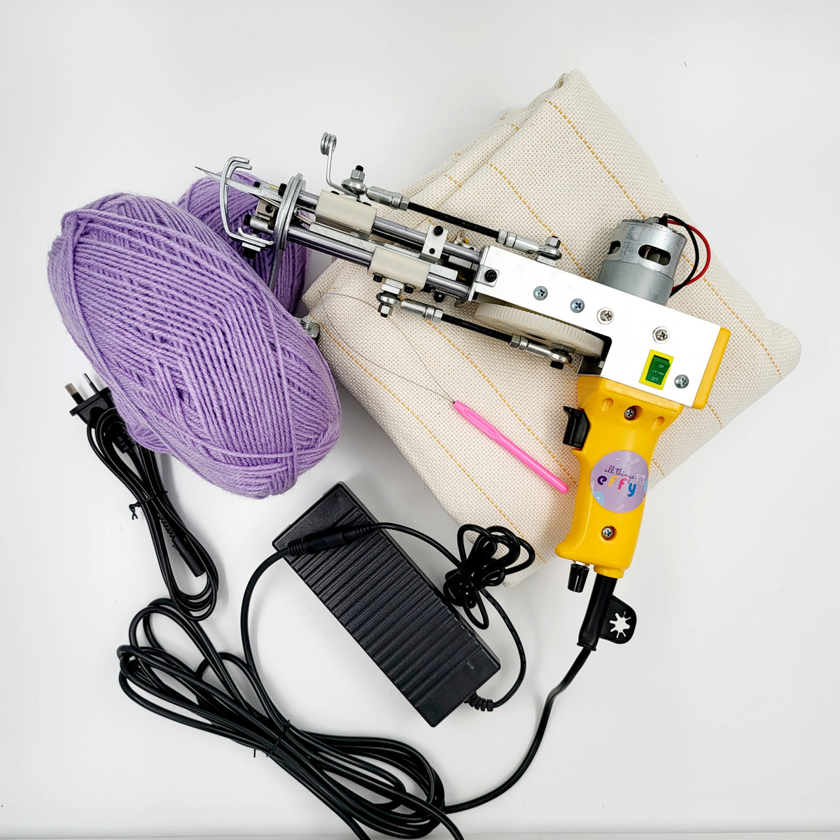 Tufting Starter Kit - THE DUO - (Frame, Tufting Machine, and Cloth)