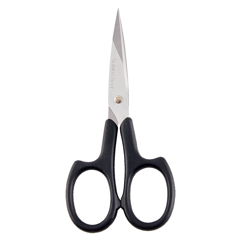Black Fine Point Hobby / Embroidery Scissors 110mm (4 1/2″)
