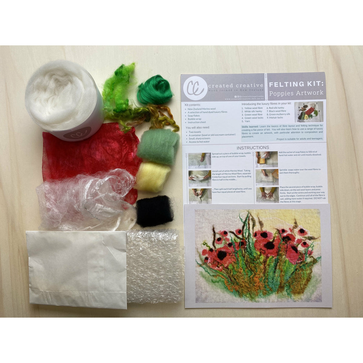 Wet Felting Kits By Created Creative - Punch Needle Supplies NZ