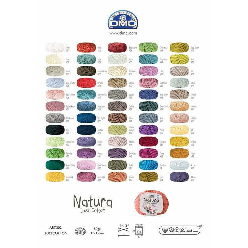 DMC Natura Just Cotton 60 Colours