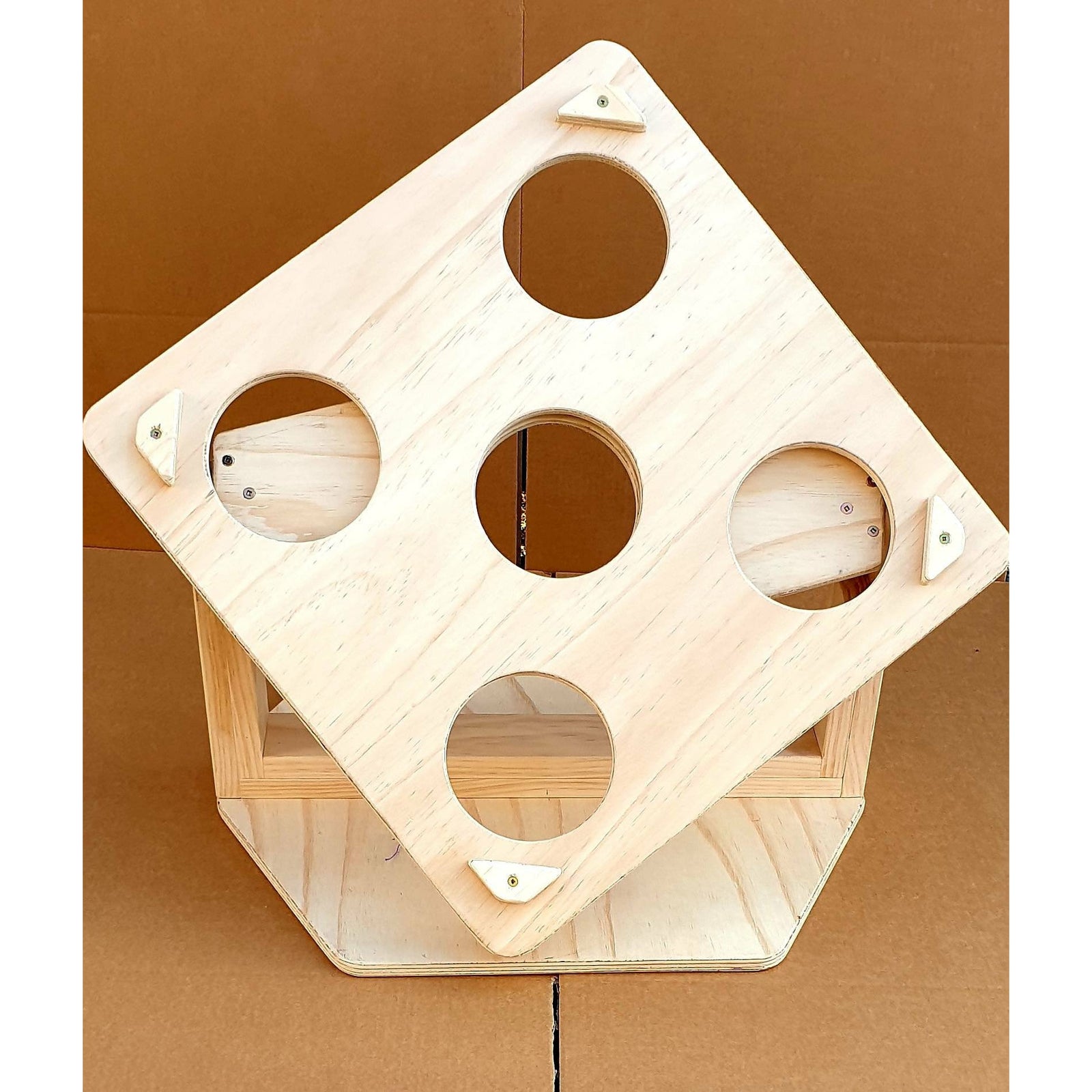 9 Holes Wood Balloon Sizer Box Cube Tool Ruler Machine